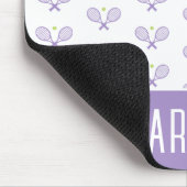 Personalisiert Tennis Pattern Individuelle Name Te Mousepad (Ecke)