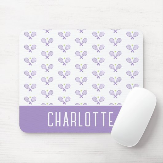 Personalisiert Tennis Pattern Individuelle Name Te Mousepad (Mit Mouse)