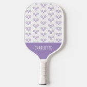 Personalisiert Tennis Pattern Individuelle Name Te Pickleball Schläger (Rückseite)