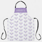 Personalisiert Tennis Pattern Individuelle Name Te Schürze (Vorderseite)