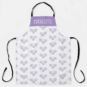 Personalisiert Tennis Pattern Individuelle Name Te Schürze