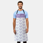Personalisiert Tennis Pattern Individuelle Name Te Schürze (Getragen)