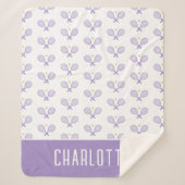 Personalisiert Tennis Pattern Individuelle Name Te Sherpadecke (Vorderseite)