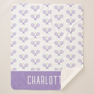 Personalisiert Tennis Pattern Individuelle Name Te Sherpadecke