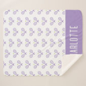 Personalisiert Tennis Pattern Individuelle Name Te Sherpadecke (Vorderseite (Horizontal))