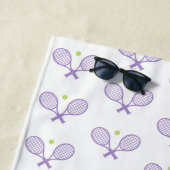 Personalisiert Tennis Pattern Individuelle Name Te Strandtuch (Beispiel)