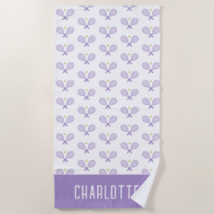 Personalisiert Tennis Pattern Individuelle Name Te Strandtuch