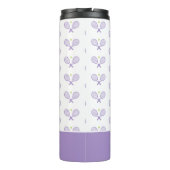 Personalisiert Tennis Pattern Individuelle Name Te Thermosbecher (Rückseite)