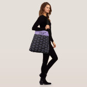 Personalisiert Tennis Pattern Individuelle Name Te Tragetaschen Mit Langen Trägern (Am Model)