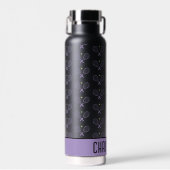 Personalisiert Tennis Pattern Individuelle Name Te Trinkflasche (Vorne)