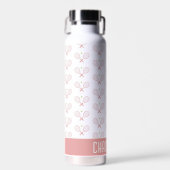 Personalisiert Tennis Pattern Individuelle Name Te Trinkflasche (Vorne)