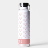 Personalisiert Tennis Pattern Individuelle Name Te Trinkflasche (Rückseite)