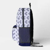 Personalisiert Tennis Pattern Tennis Player Bedruckter Rucksack (Rechts)