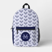 Personalisiert Tennis Pattern Tennis Player Bedruckter Rucksack (Vorderseite)