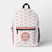 Personalisiert Tennis Pattern Tennis Player Bedruckter Rucksack (Vorderseite)
