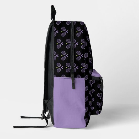 Personalisiert Tennis Pattern Tennis Player Bedruckter Rucksack (Links)