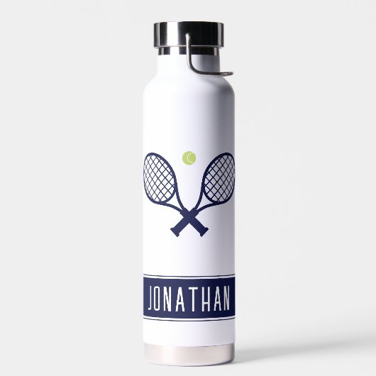 Personalisiert Tennis Player Individuelle Name Ten Trinkflasche (Links)