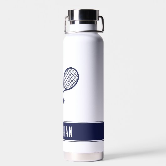 Personalisiert Tennis Player Individuelle Name Ten Trinkflasche (Rückseite)