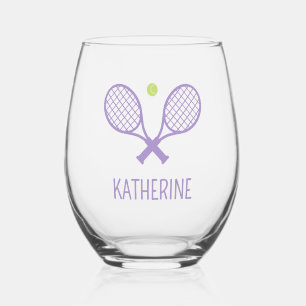 Personalisiert Tennis Player Individuelle Name Ten Weinglas Ohne Stiel