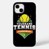 Personalisiert Tennis Player NAME Varsity Turnier Case-Mate iPhone Hülle (Rückseite)