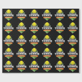 Personalisiert Tennis Player NAME Varsity Turnier Geschenkpapier (Flach)