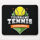 Personalisiert Tennis Player NAME Varsity Turnier Mousepad (Vorne)