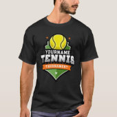 Personalisiert Tennis Player NAME Varsity Turnier T-Shirt (Vorderseite)