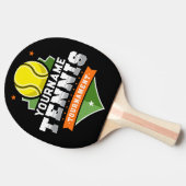 Personalisiert Tennis Player NAME Varsity Turnier Tischtennis Schläger (Seitenansicht)