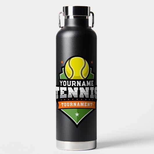 Personalisiert Tennis Player NAME Varsity Turnier Trinkflasche (Vorderseite)