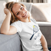 Personalisiert Tennis Player Racket Motif T-Shirt