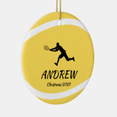 Personalisiert Tennis Player Sportfan Athlete Xmas Keramik Ornament (Rechts)