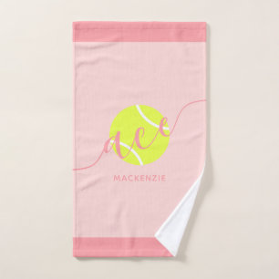 Personalisiert Tennis Sport Rosa Handtuch