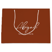 Personalisiert Terracotta Boho Wedding Party Name Große Geschenktüte (Vorderseite)