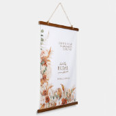 Personalisiert Terracotta Brautparty Wandteppich Mit Holzrahmen (Gewinkelt)