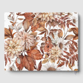 Personalisiert Terracotta Herbstliche Hochzeit im Gästebuch (Rückseite)