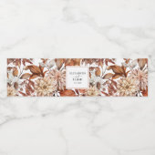 Personalisiert Terracotta Herbstliche Hochzeit im  Wasserflaschenetikett (Einzelnes Label)