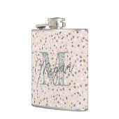 Personalisiert Terrazzo Monogram Flachmann (Links)
