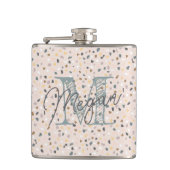 Personalisiert Terrazzo Monogram Flachmann (Vorderseite)