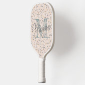 Personalisiert Terrazzo Monogram Pickleball Schläger (Links)