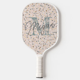 Personalisiert Terrazzo Monogram Pickleball Schläger
