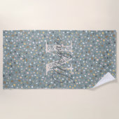 Personalisiert Terrazzo Monogram Strandtuch (Vorderseite)