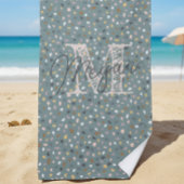 Personalisiert Terrazzo Monogram Strandtuch