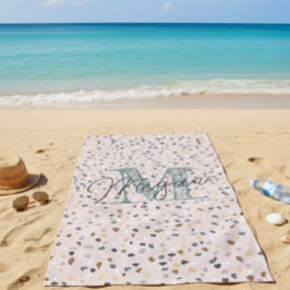 Personalisiert Terrazzo Monogram Strandtuch