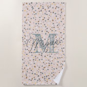 Personalisiert Terrazzo Monogram Strandtuch (Vorderseite)