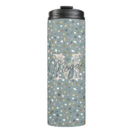 Personalisiert Terrazzo Monogram Thermosbecher