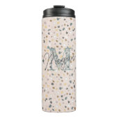 Personalisiert Terrazzo Monogram Thermosbecher (Vorderseite)