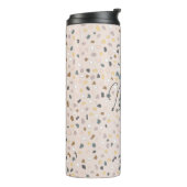 Personalisiert Terrazzo Monogram Thermosbecher (Nach links gedreht)