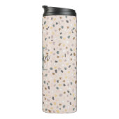 Personalisiert Terrazzo Monogram Thermosbecher (Nach rechts gedreht)