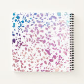 Personalisiert Terrazzo Mosaic Pink Blue Sketchboo Notizblock (Rückseite)
