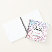 Personalisiert Terrazzo Mosaic Pink Blue Sketchboo Notizblock (Innenseite)